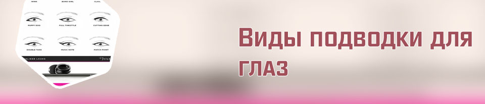 Виды подводки для глаз